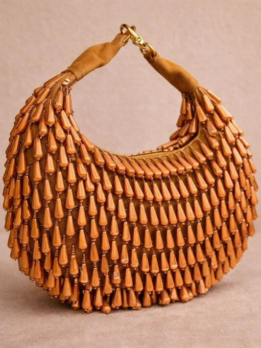 Amber Drop Crescent Bag