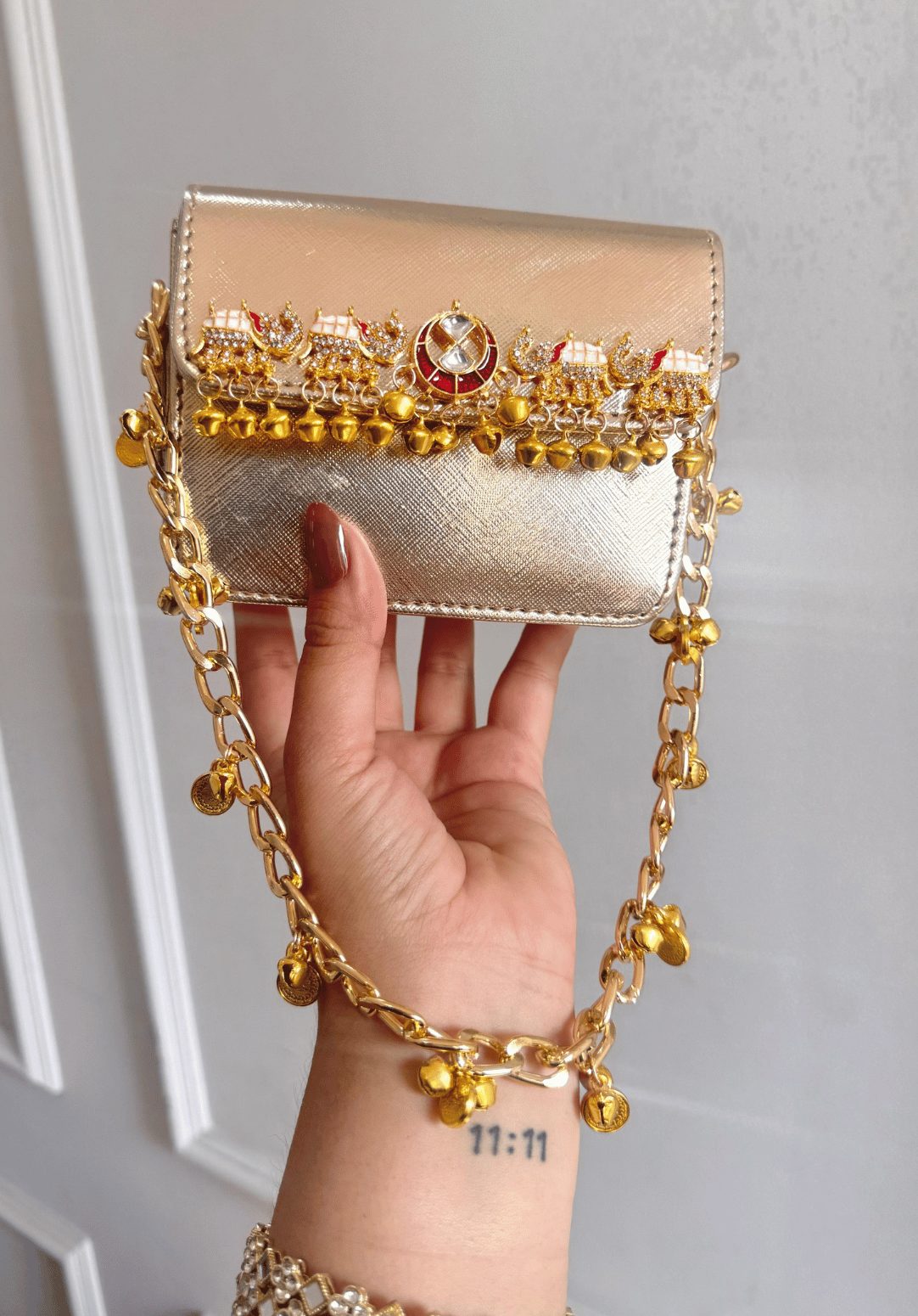 Royal Elephant Metallic Mini Bag