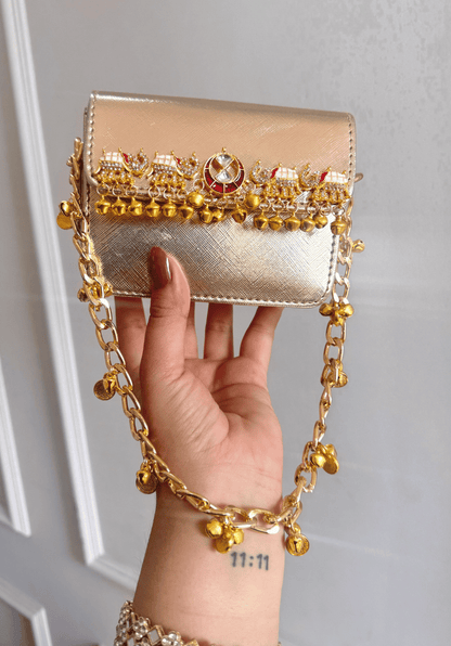 Royal Elephant Metallic Mini Bag