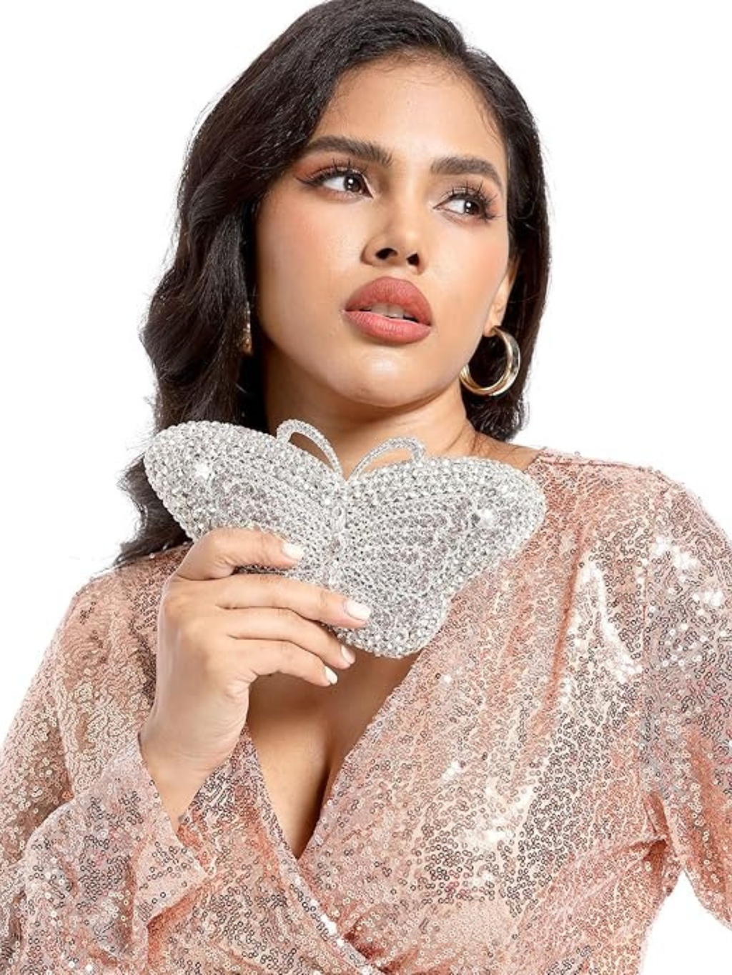 Butterfly Bloom Crystal Clutch