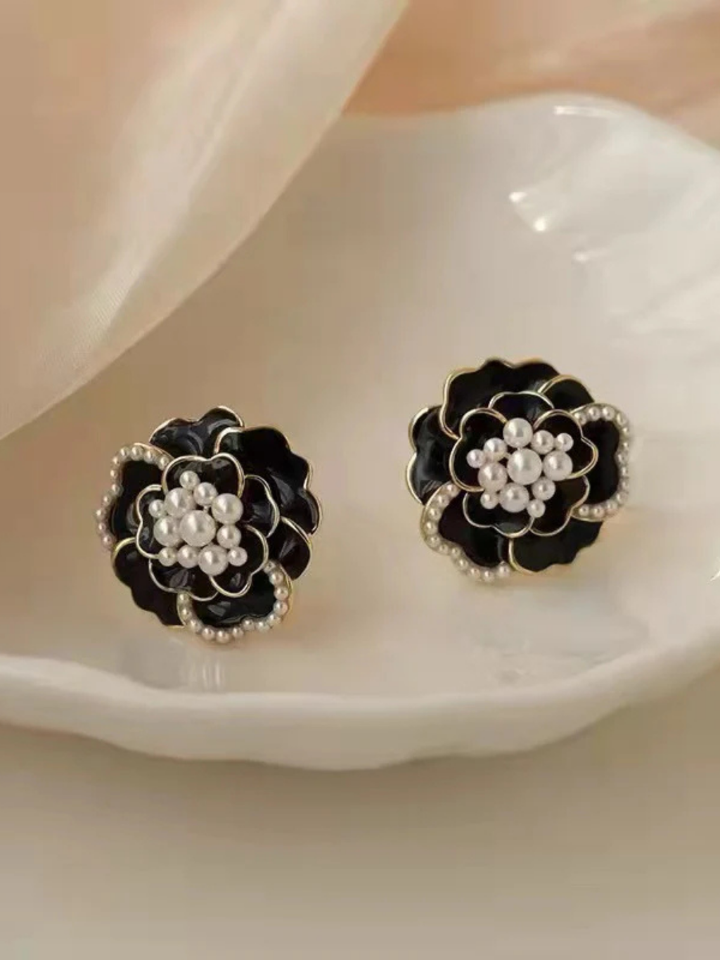 Pearl Bloom Stud Earrings
