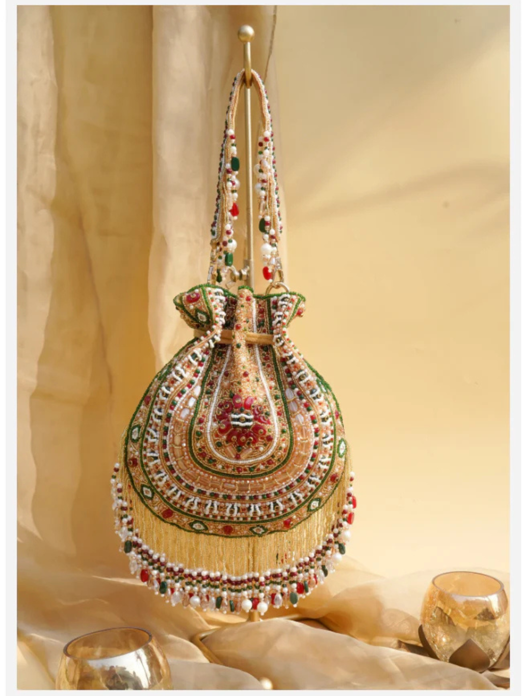 Royal Rajwadi Beaded Potli Bag