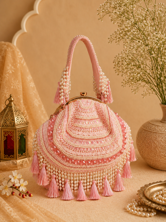 Zarina Tasselled Half Moon Bag