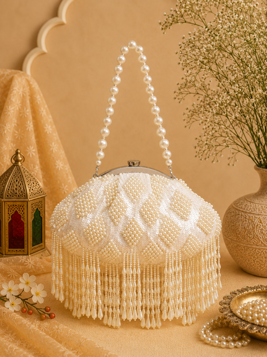 Celestial Charm Pearl Clutch