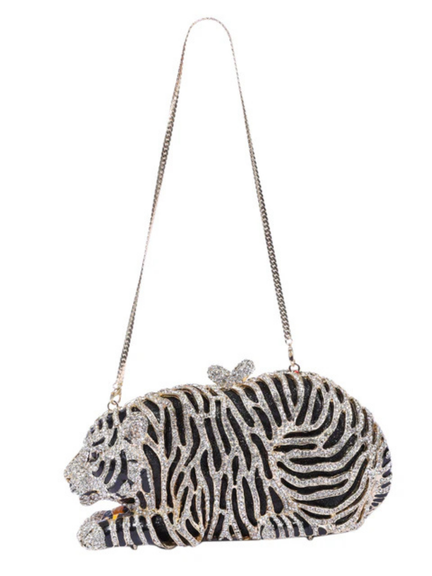 Stripe Royale Crystal Clutch