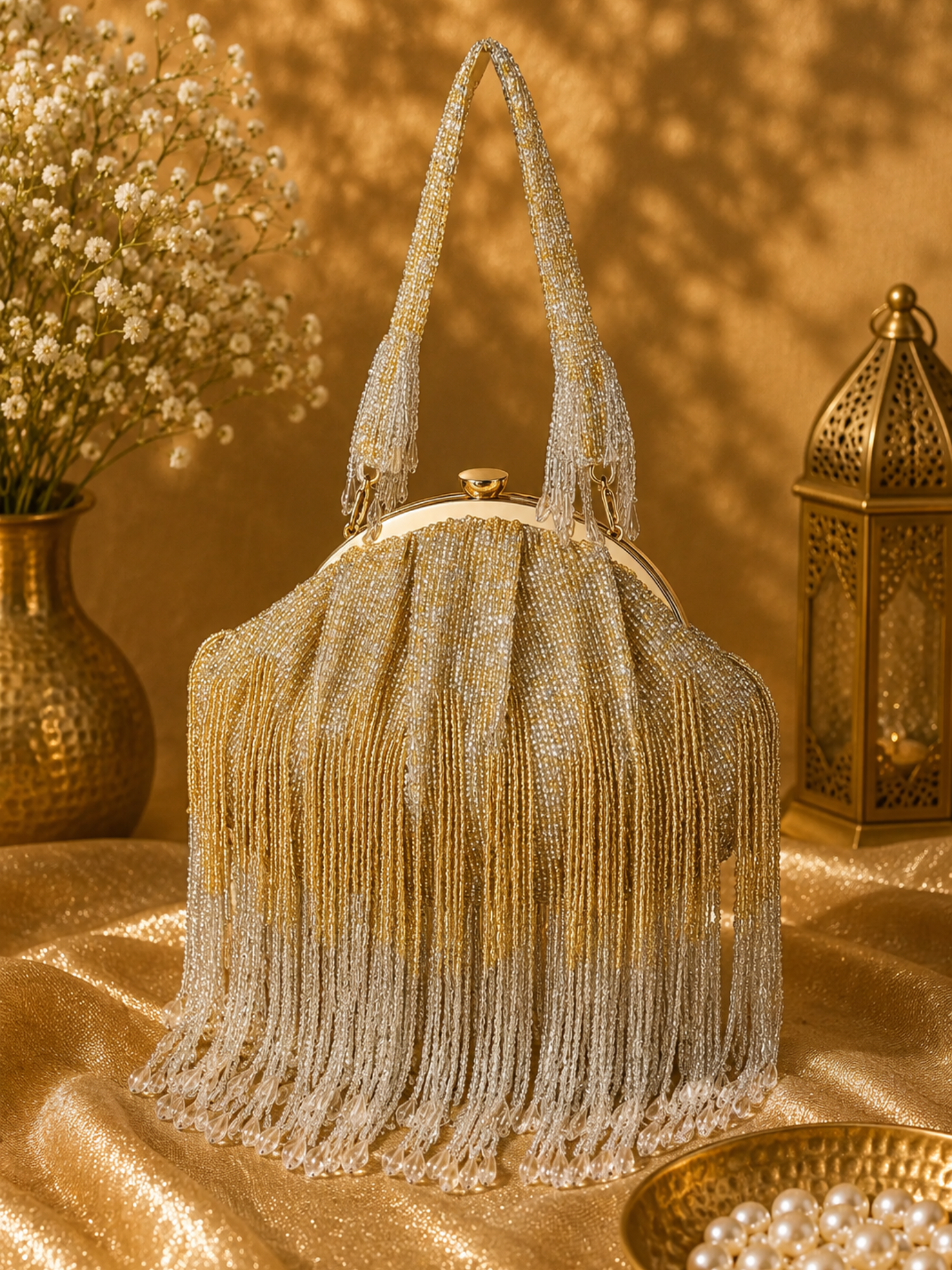 Ethereal Glow Brooch clutch