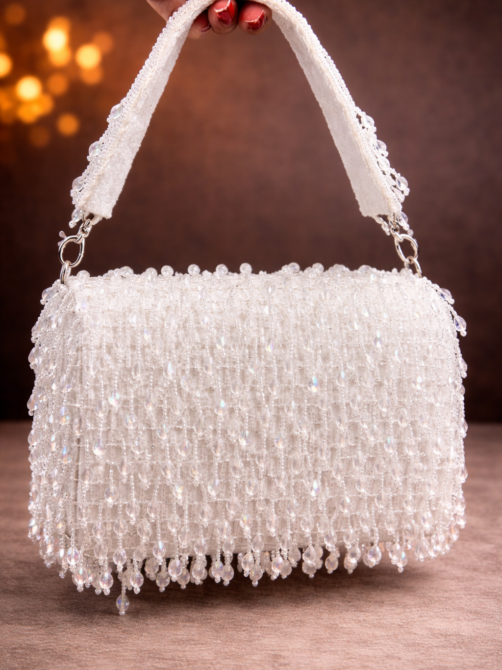 Celeste Beaded Flap Bag