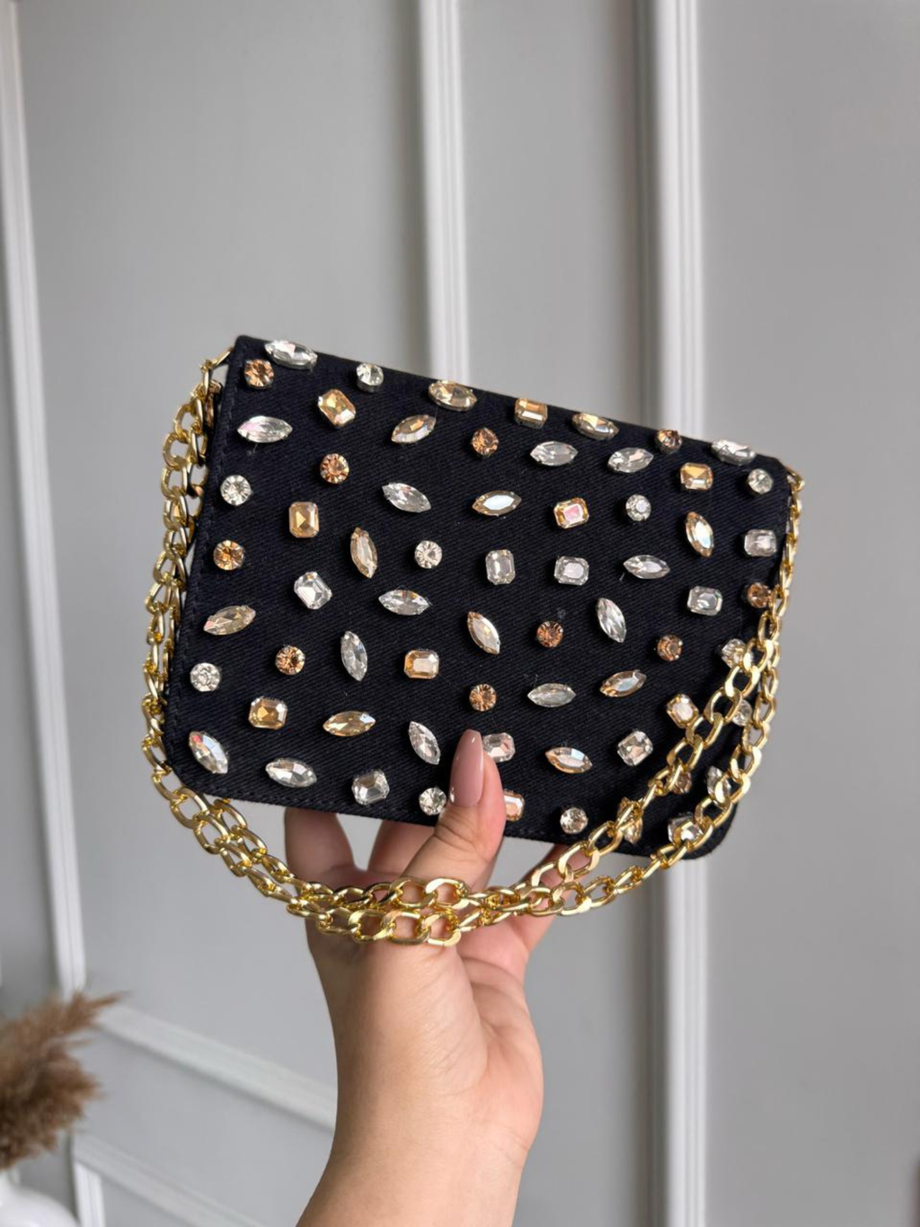 Crystal Flap Bag