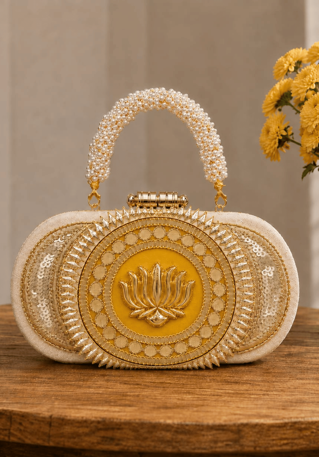 Lotus Gota Patti Clutch
