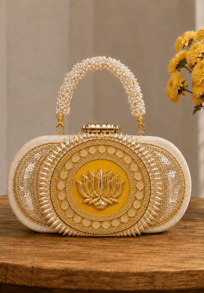 Lotus Gota Patti Clutch
