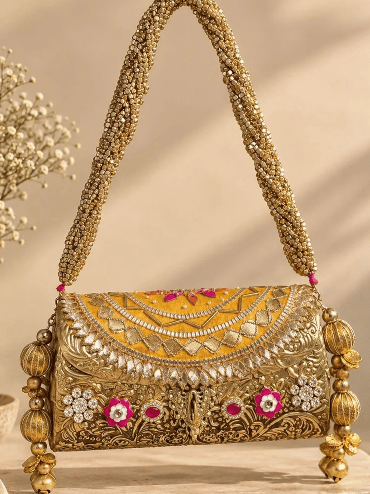 Nazraana Brass Bridal Bag