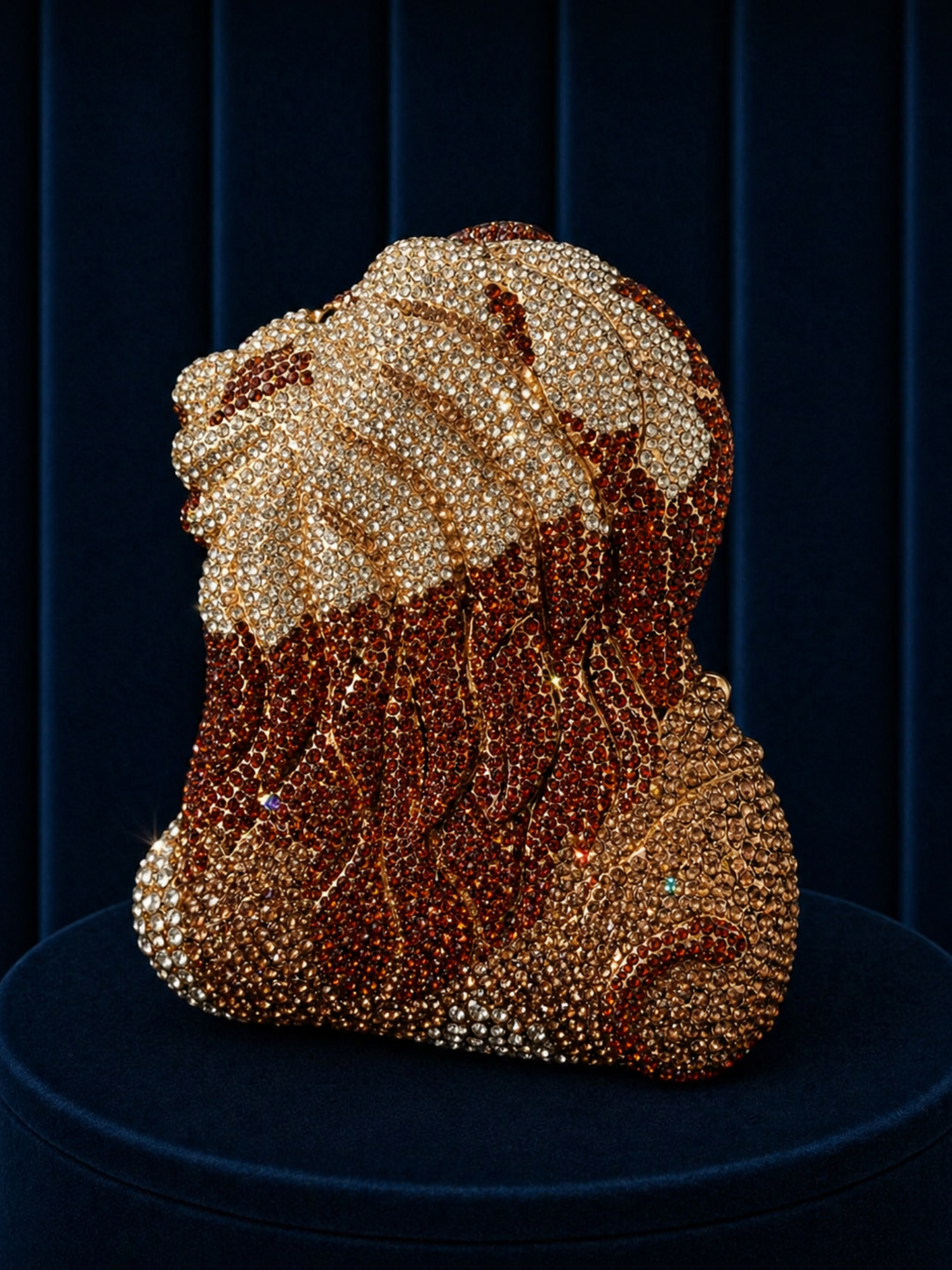Molten Gold Crystal Clutch