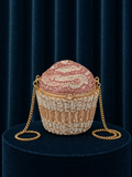 Rosé Cupcake Crystal Clutch