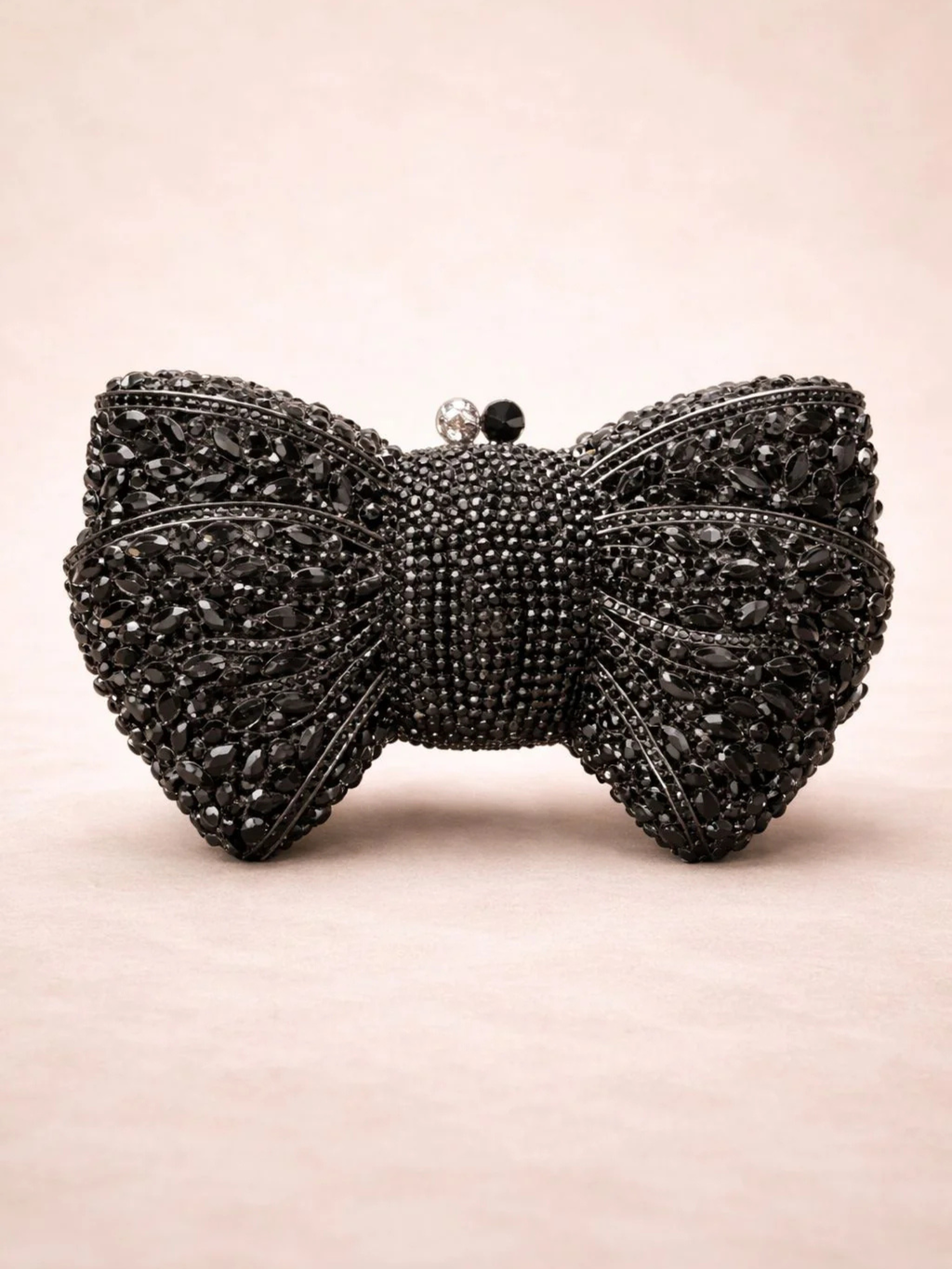 Velvet Bow Crystal Clutch