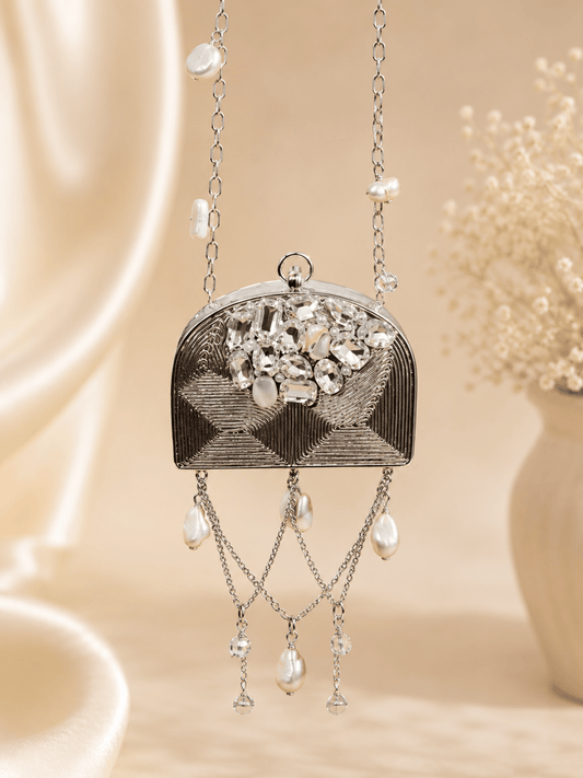 Pearl Cascade Mini Clutch