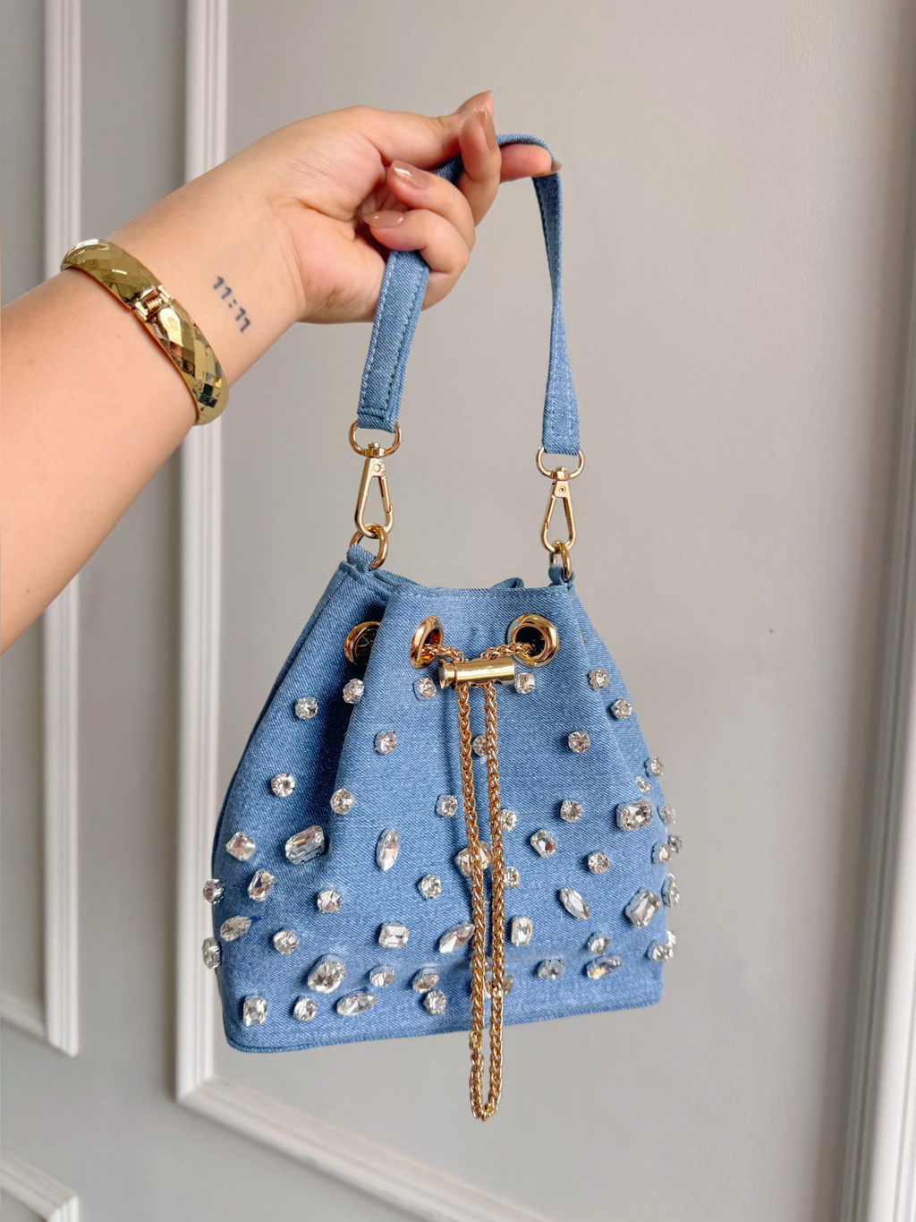 Vogue Denim Bucket Bag