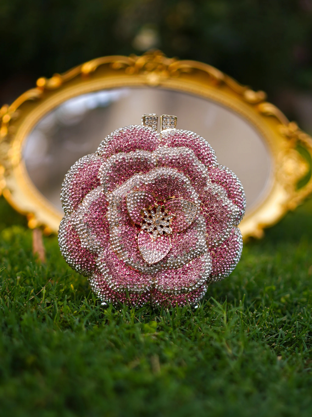 Flora Luxe Crystal Clutch