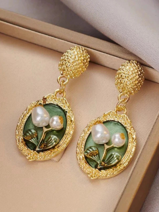 Pearl Garden Drop Earrings