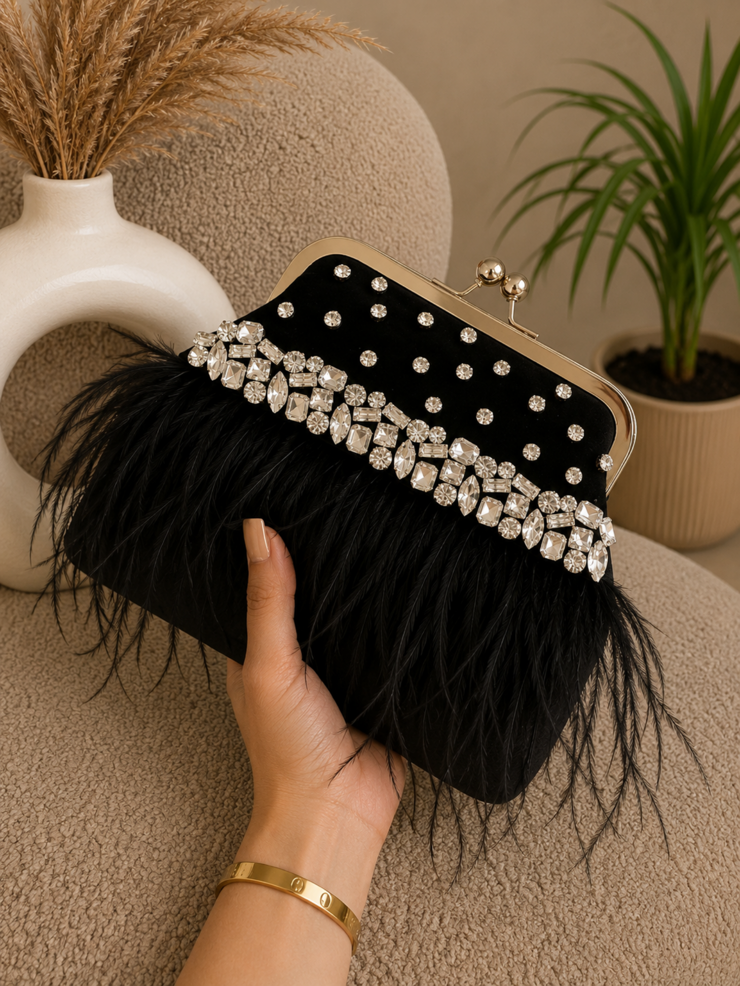 Feather Whisper Clutch