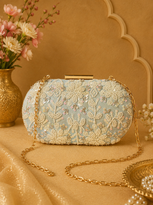 Pastel Petal Oval clutch