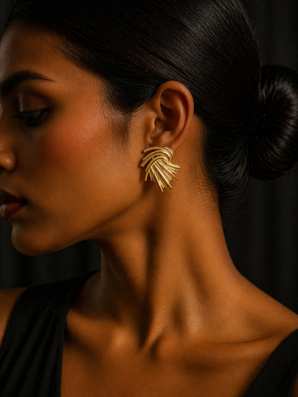 Golden Cascade Earrings