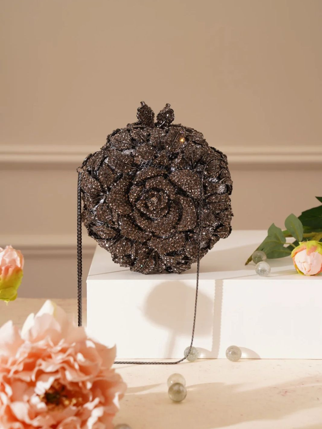 Opulent Bloom Crystal Bag