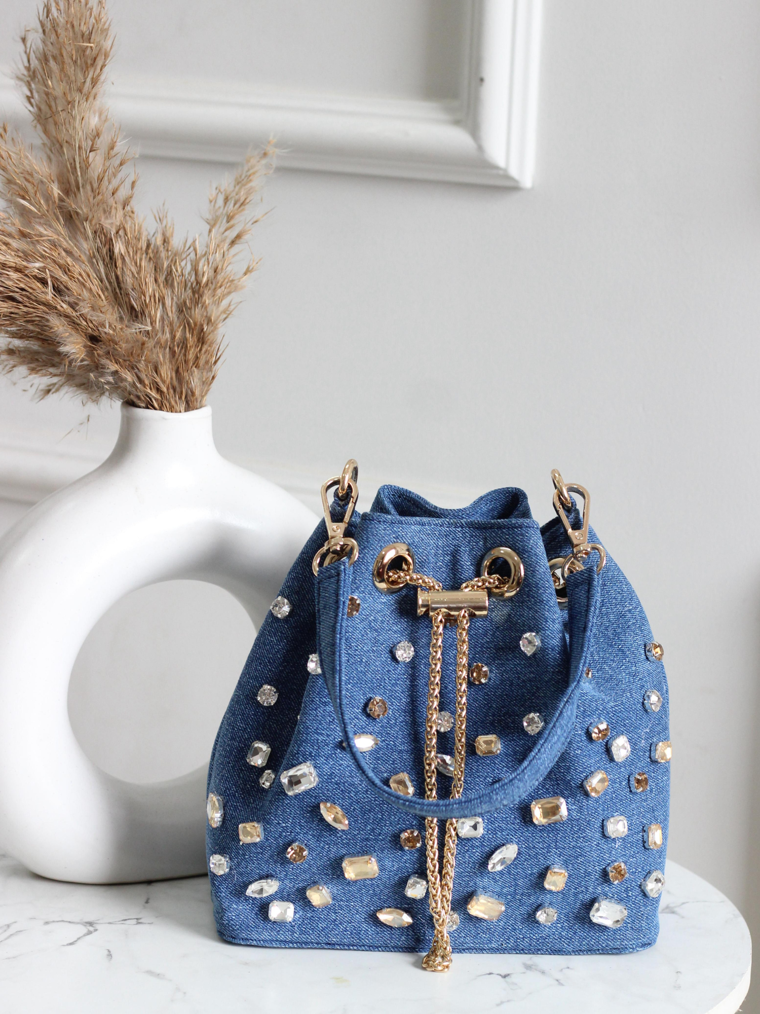 Vogue Denim Bucket Bag