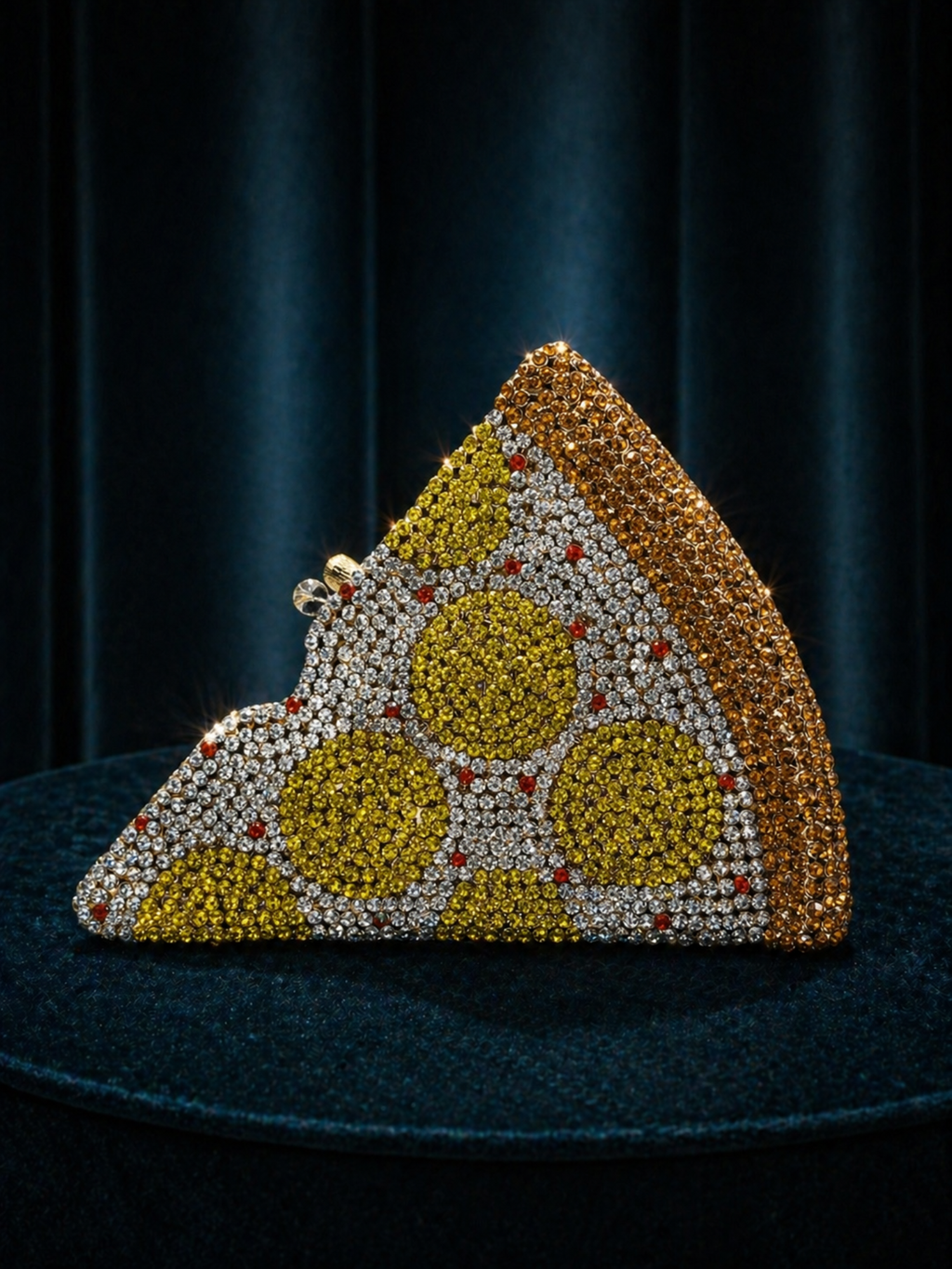 Crystal Pizza Slice Clutch
