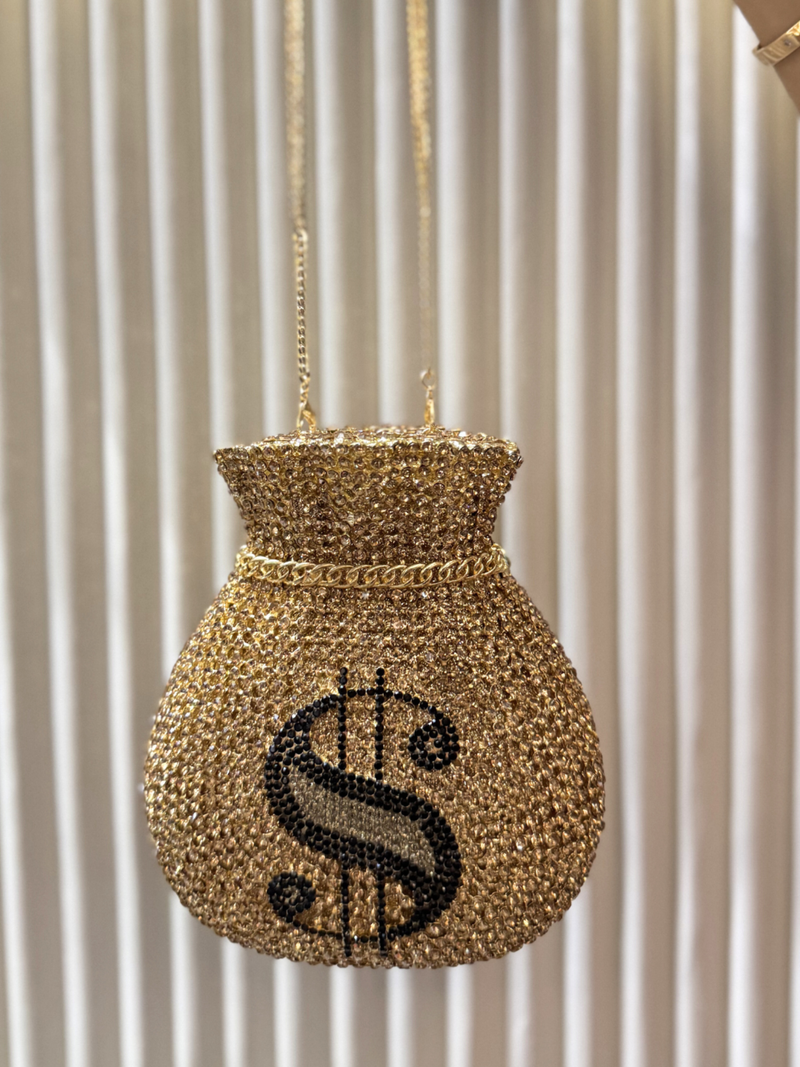 Regal Dollar Crystal Clutch