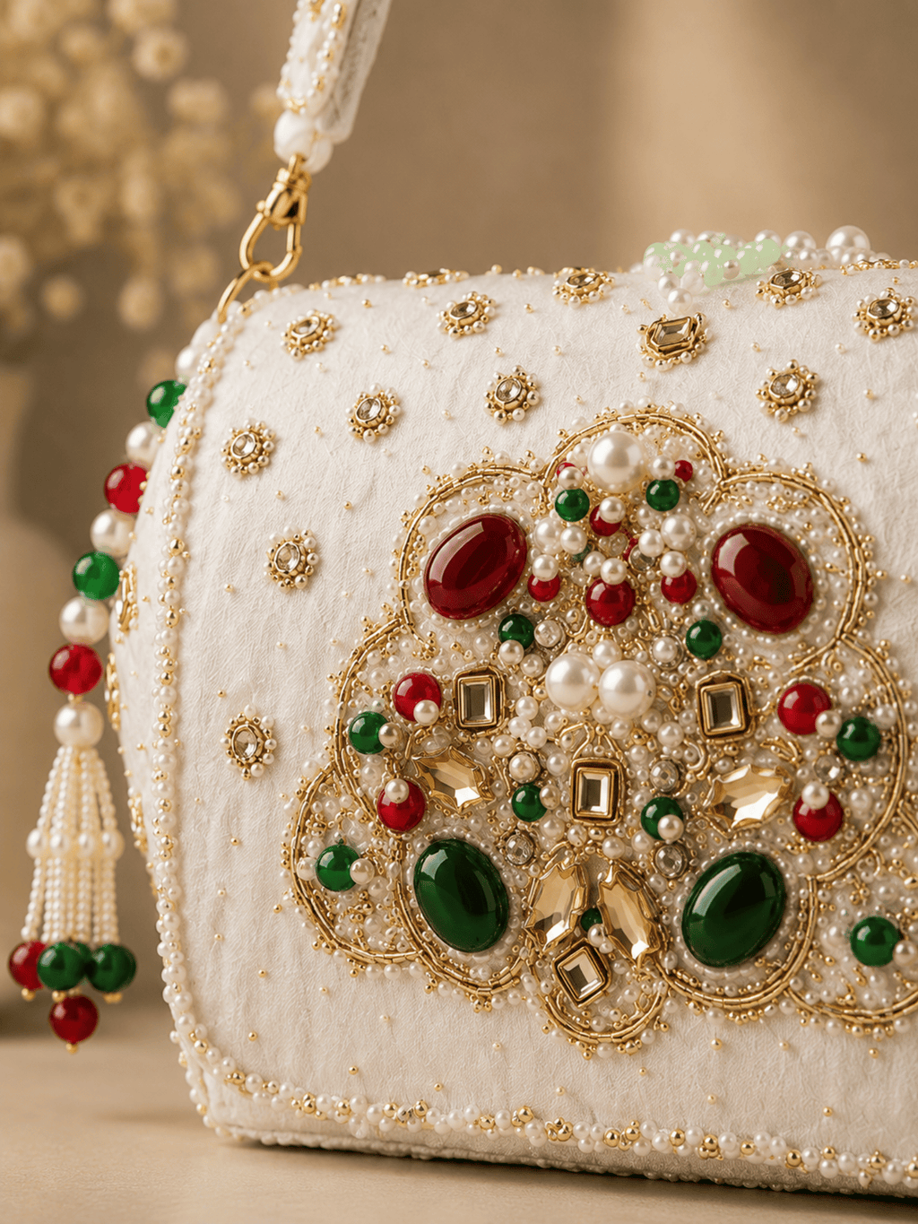 Regal Velvet Embellished Clutch