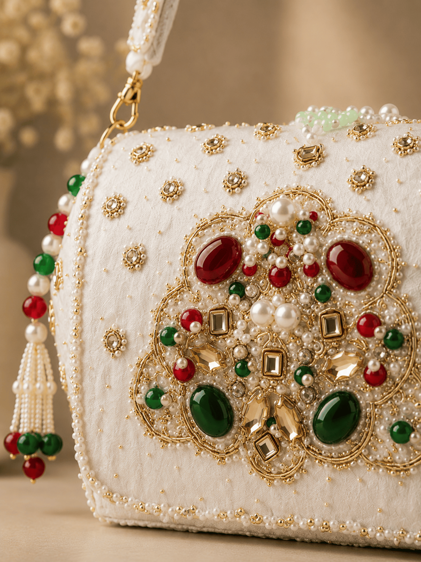 Regal Velvet Embellished Clutch