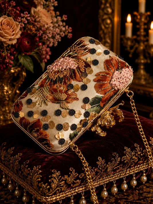 Blush Bloom Lotus Clutch