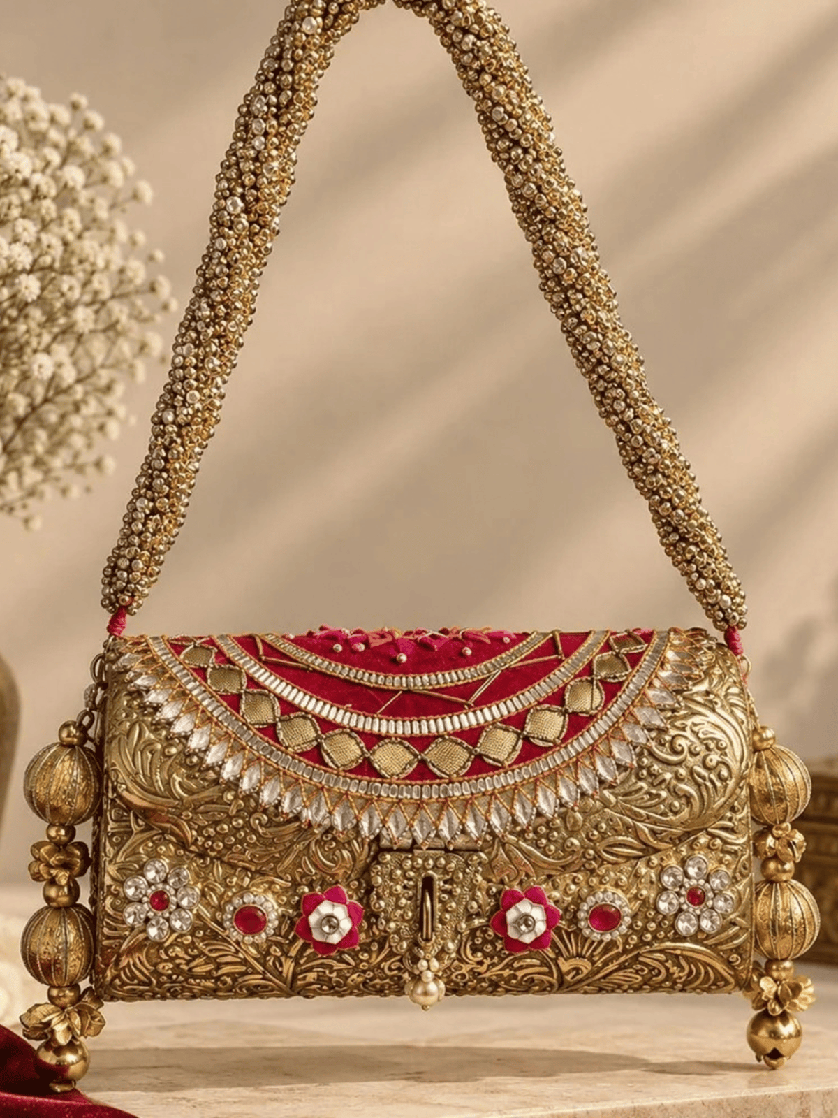 Nazraana Brass Bridal Bag