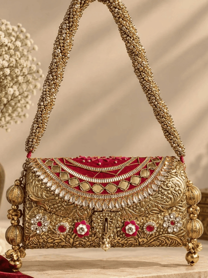 Nazraana Brass Bridal Bag