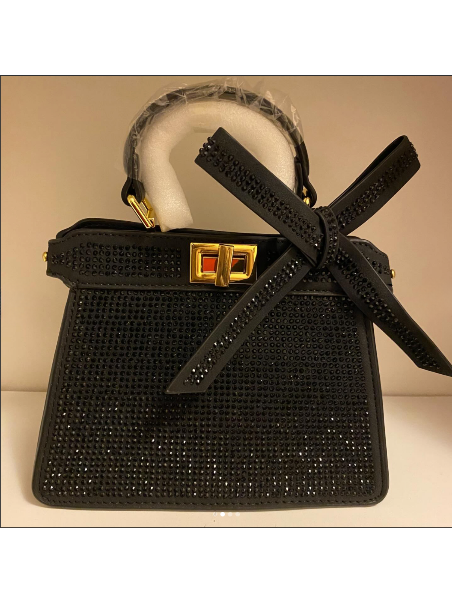 Luxe Sparkle Top-Handle Bag
