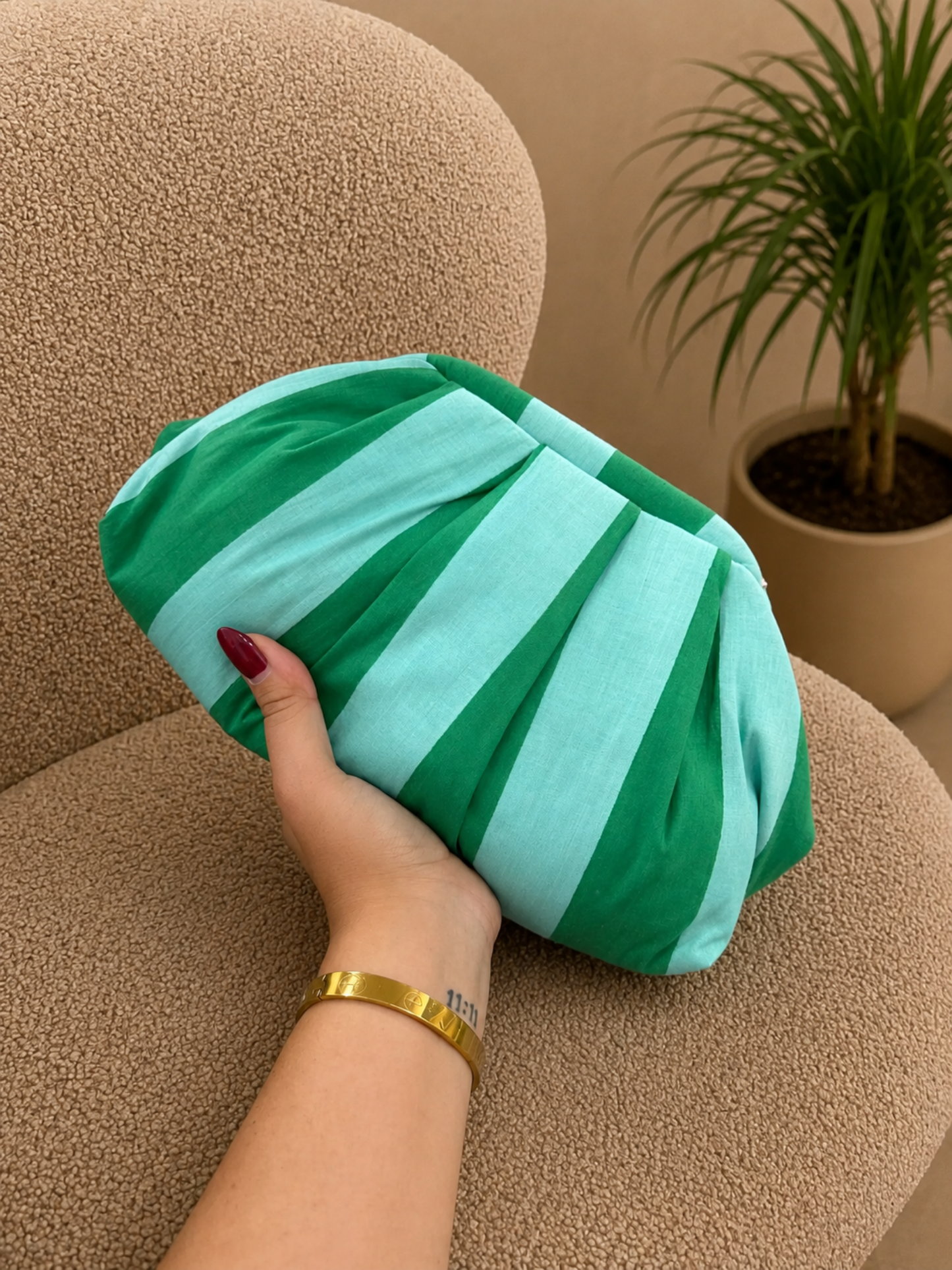 Pastel Stripe Cloud Bag