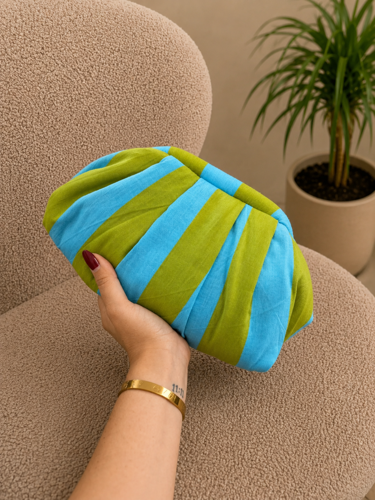 Pastel Stripe Cloud Bag