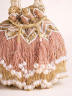Zaira Pearl Fringe Potli Bag