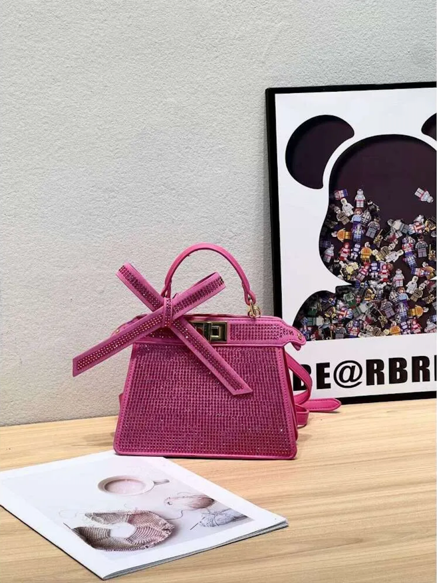 Luxe Sparkle Top-Handle Bag