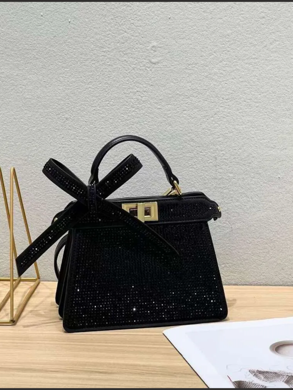 Luxe Sparkle Top-Handle Bag