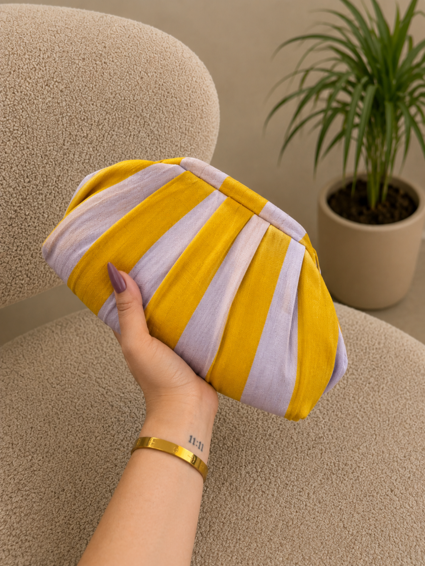 Pastel Stripe Cloud Bag