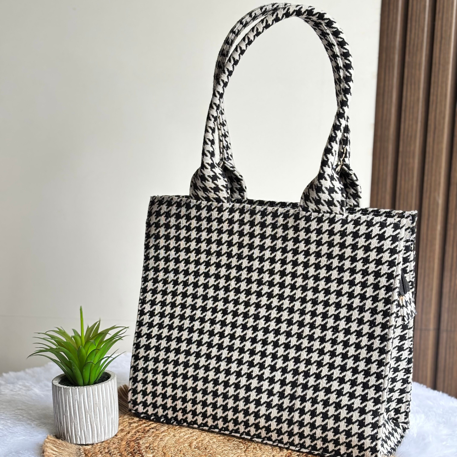 Timeless Check Tote