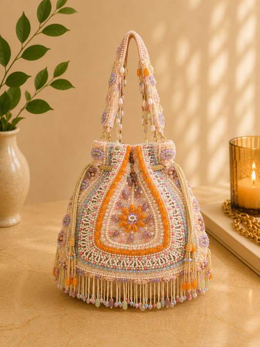Royal Rajwadi Beaded Potli Bag