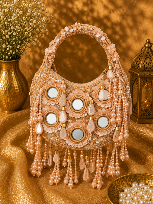 Aarzoo Mirror Pearl Handbag