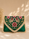 Royal Birdsong Embroidered Clutch