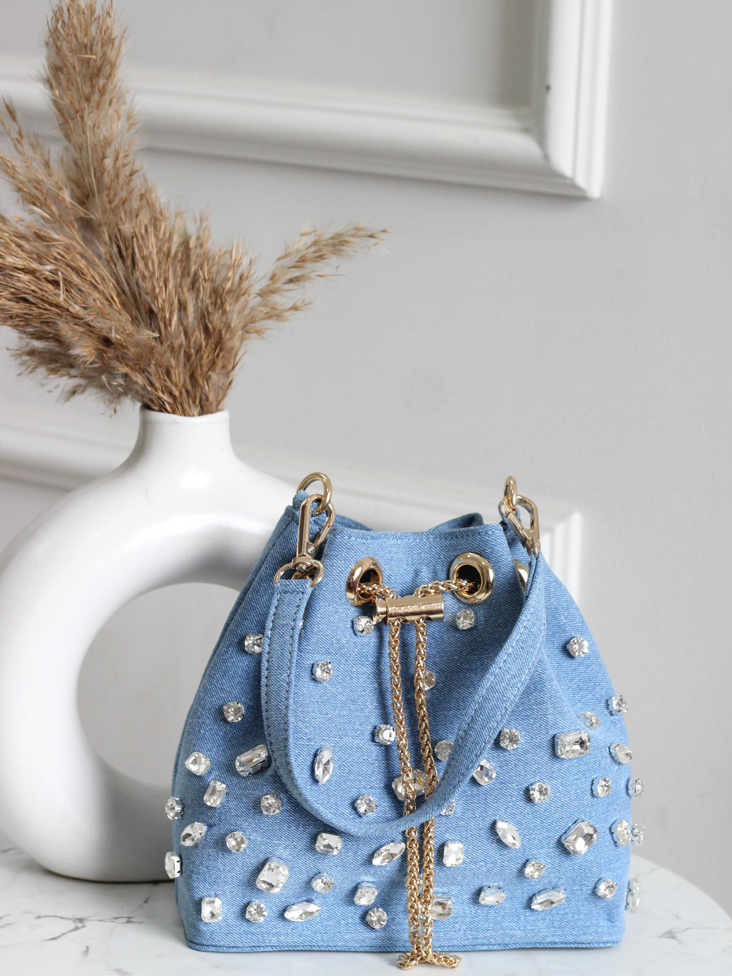 Vogue Denim Bucket Bag