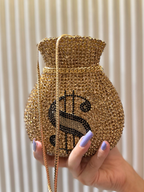 Regal Dollar Crystal Clutch