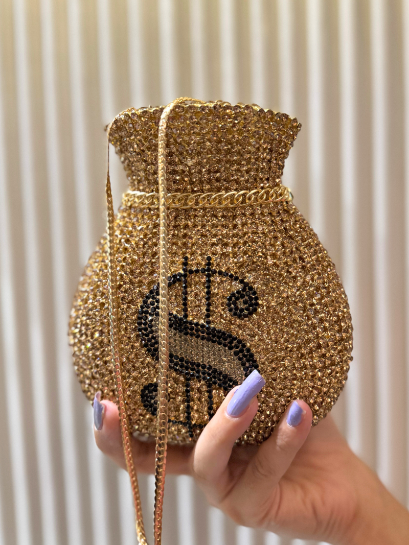 Regal Dollar Crystal Clutch