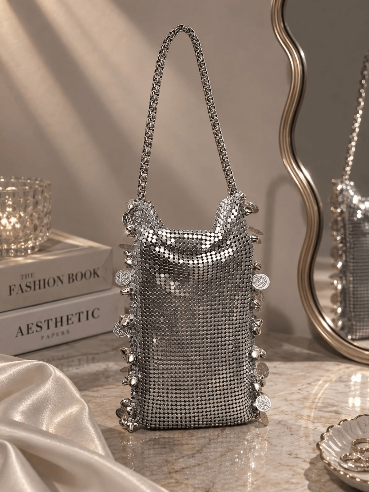 Royal Coin Mesh Sling Bag