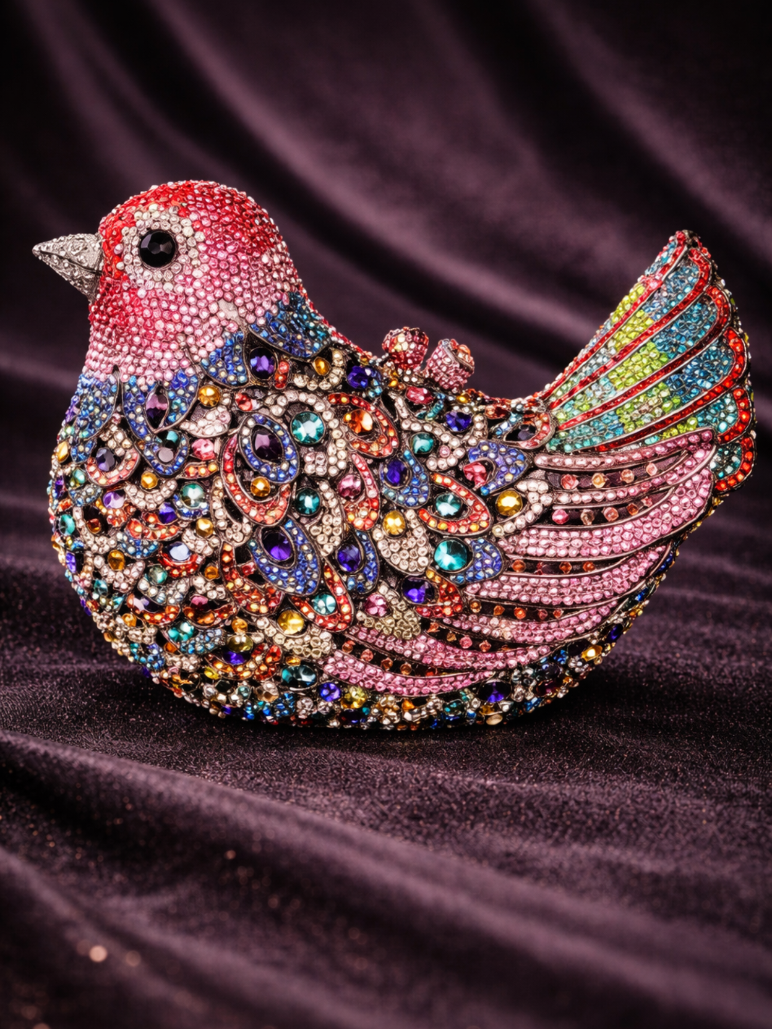 Gilded Sparrow Evening Clutch